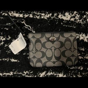 Leather Coach Wristlet